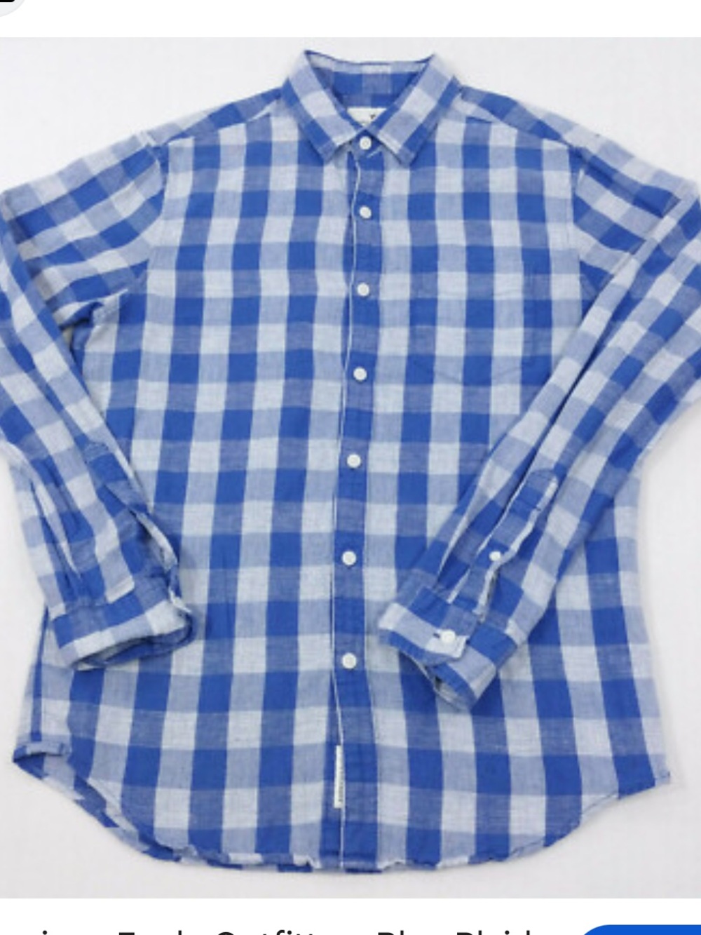 Bonobos Mens Medium Long Sleeve Navy and Light Blue Button Down Shirt